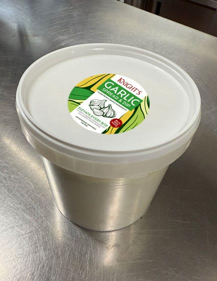 Sold Out - Coming Soon!  5 lbs. Knight's Famous Original Garlic Spread & Dip