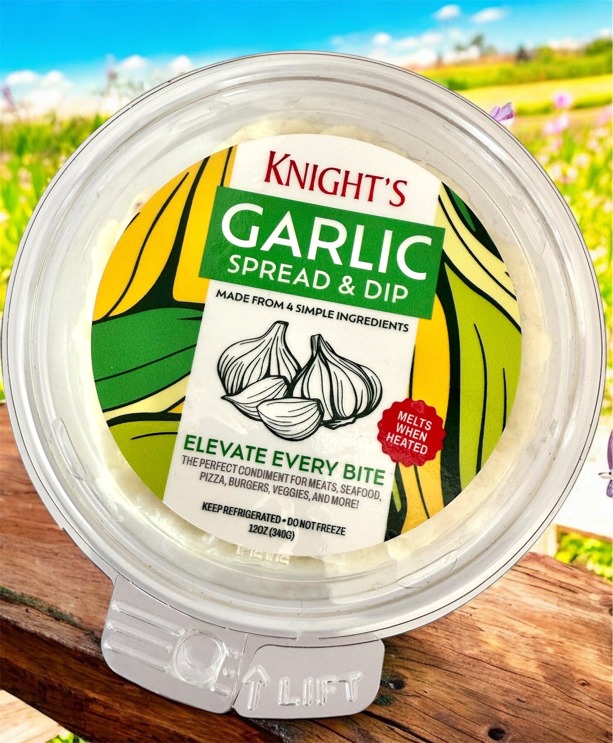 12oz. Premium Knight's Garlic Spread & Dip