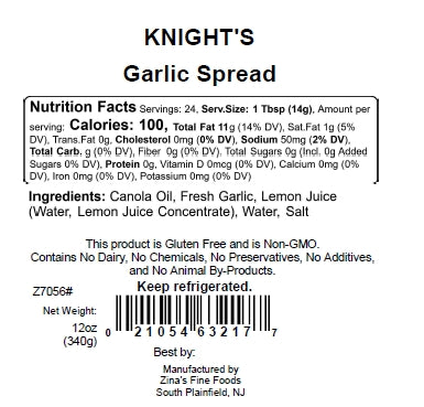 12oz. Knight's Original Garlic Spread & Dip