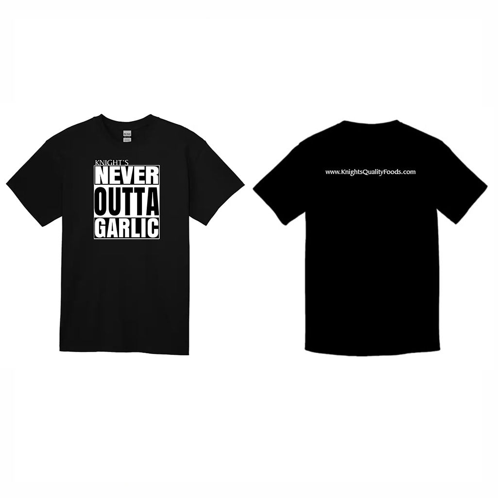 Short Sleeve "Never Outta Garlic" T-Shirt