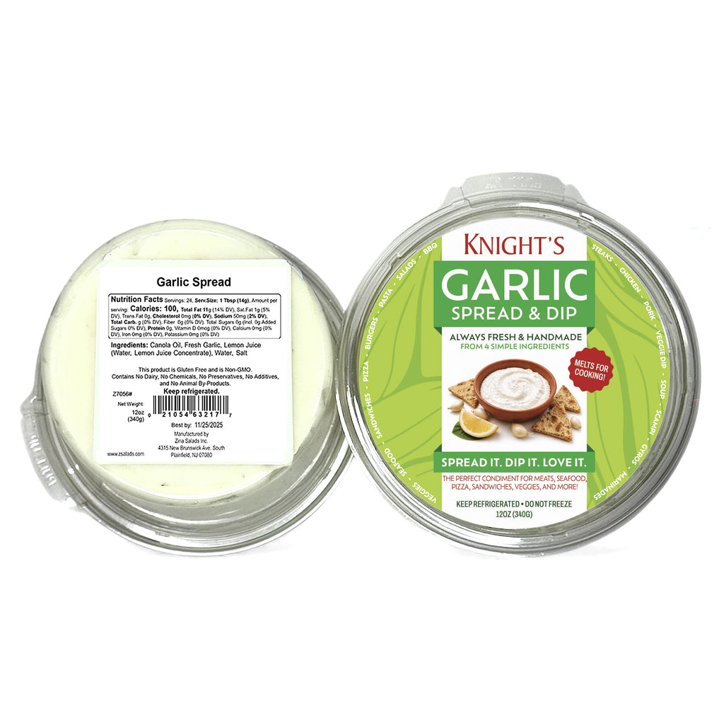 Sold Out - See "Where to Buy" for Retail Locations: Value 3 Pack - 12oz. Knight's Original Garlic Spread & Dip