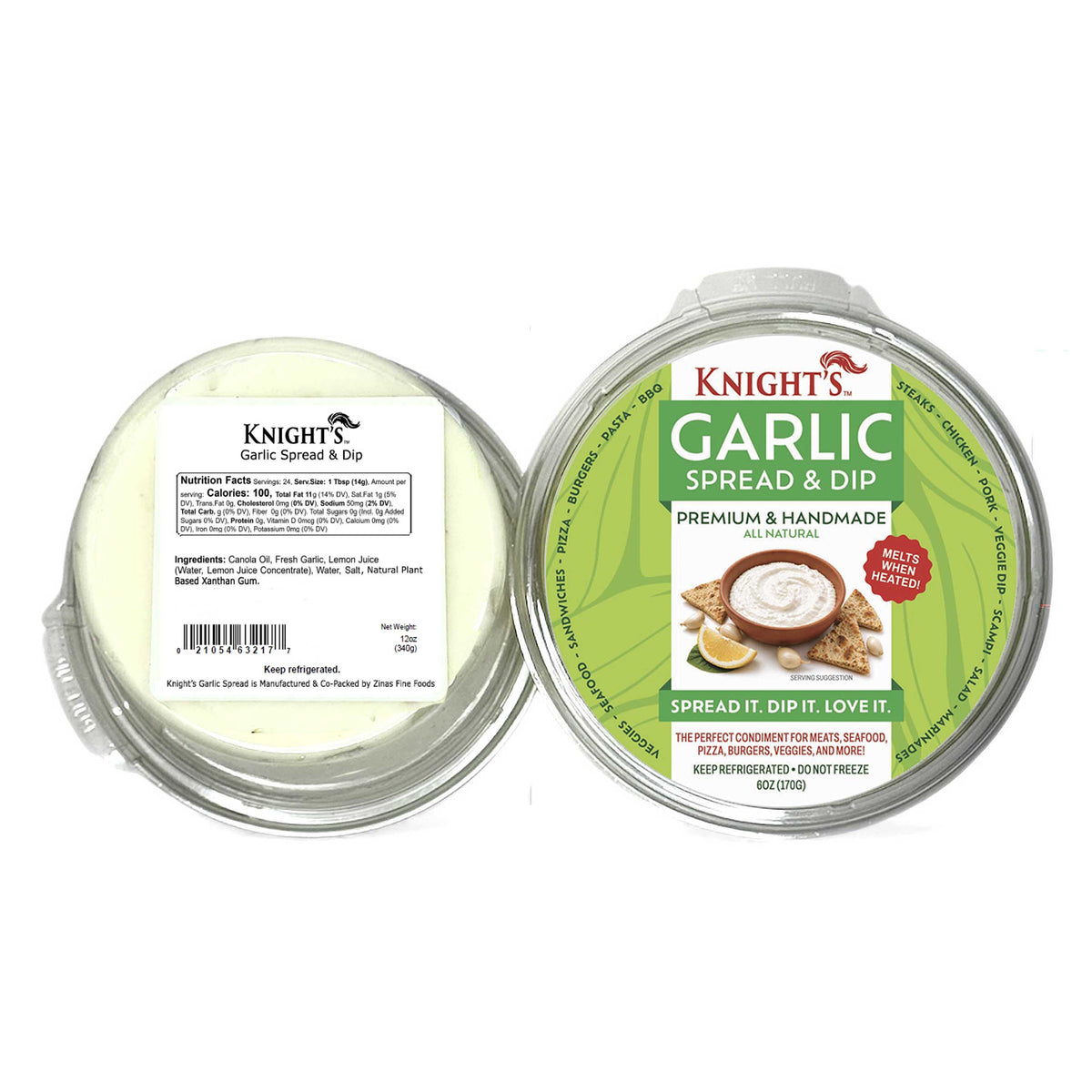 SALE!  12oz. Knight's Original Garlic Spread & Dip
