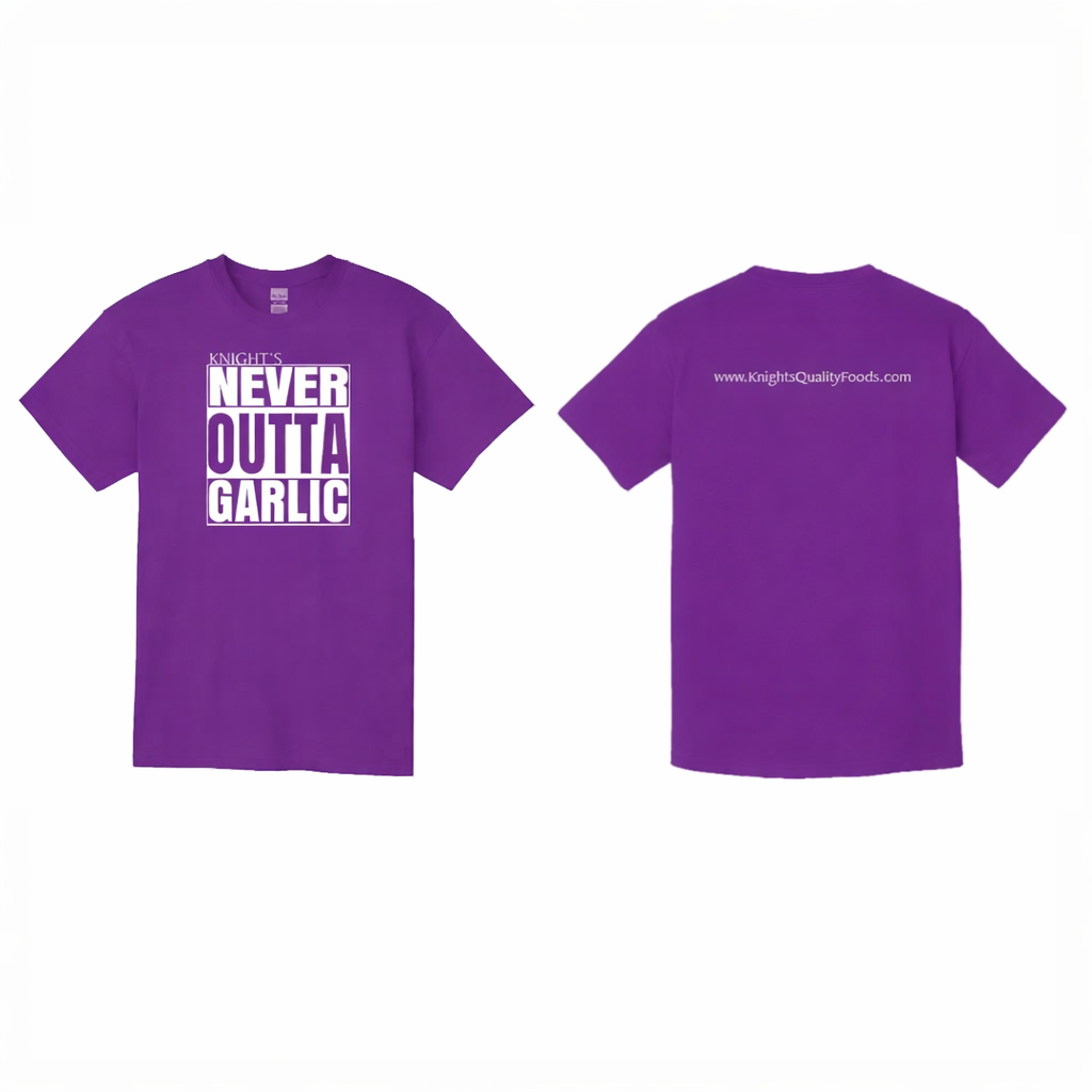 Short Sleeve "Never Outta Garlic" T-Shirt