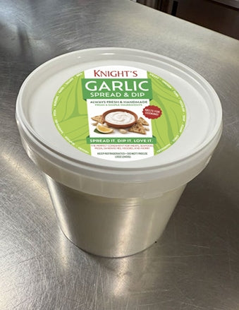 5 lb. Container - Knight's Famous Original Garlic Spread & Dip