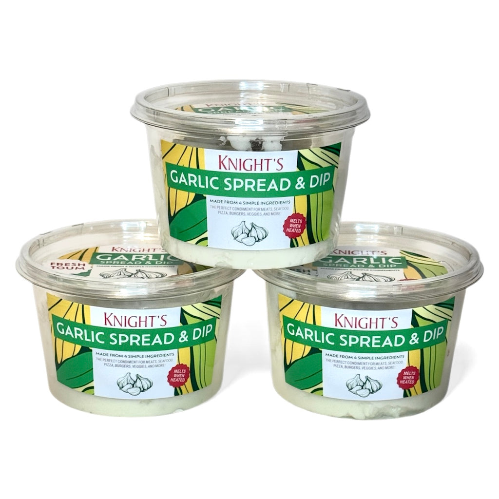 *BEST SELLER!   Value 3 Pack - 12oz. Knight's Original Garlic Spread & Dip
