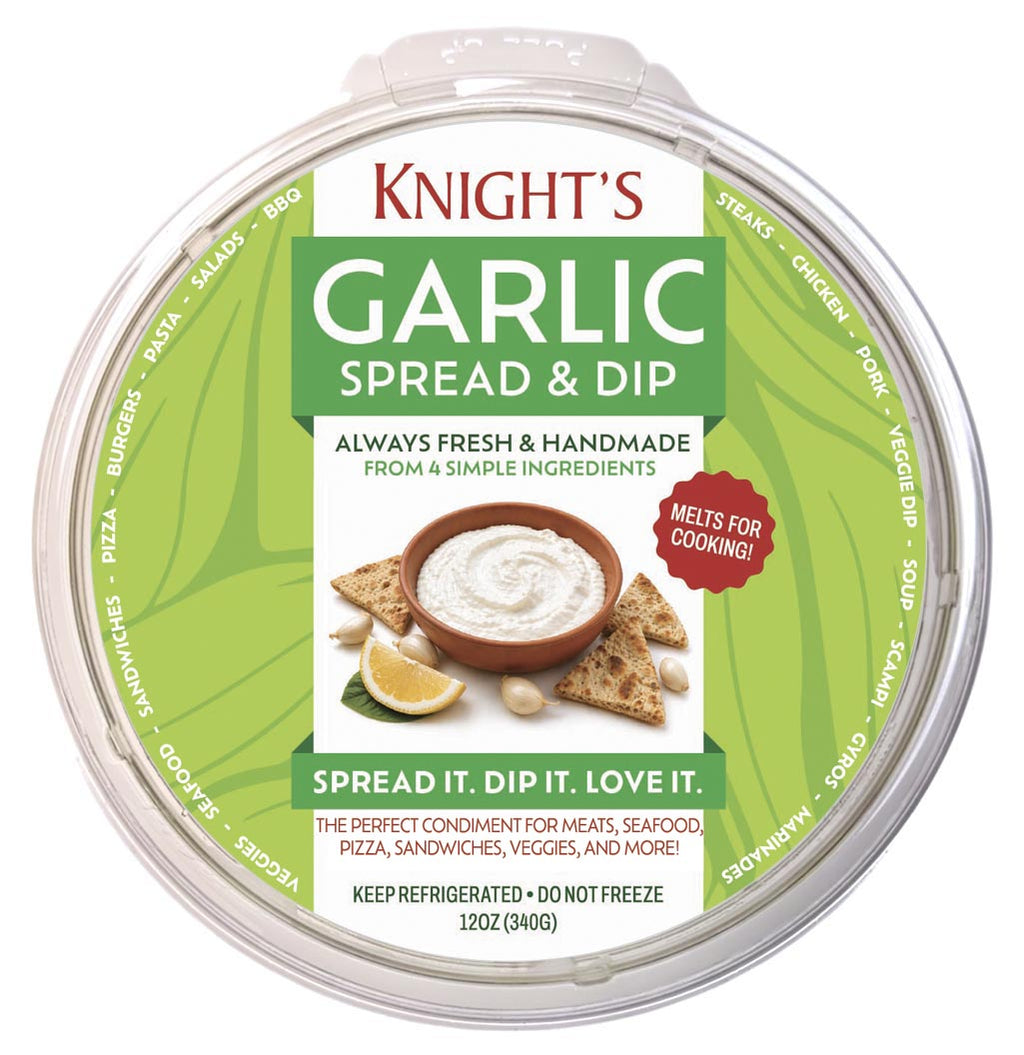 Sold Out - See "Where to Buy" for Retail Locations: Value 3 Pack - 12oz. Knight's Original Garlic Spread & Dip